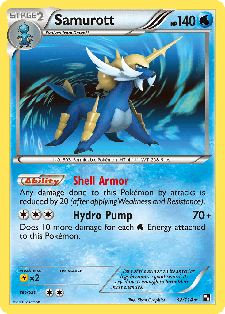Samurott Pokémon card