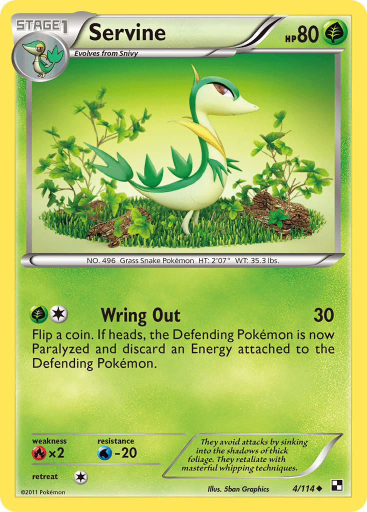Servine Pokémon card
