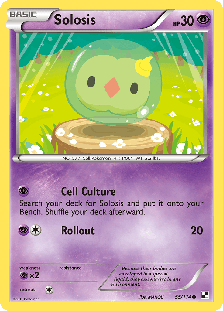 Solosis Pokémon card