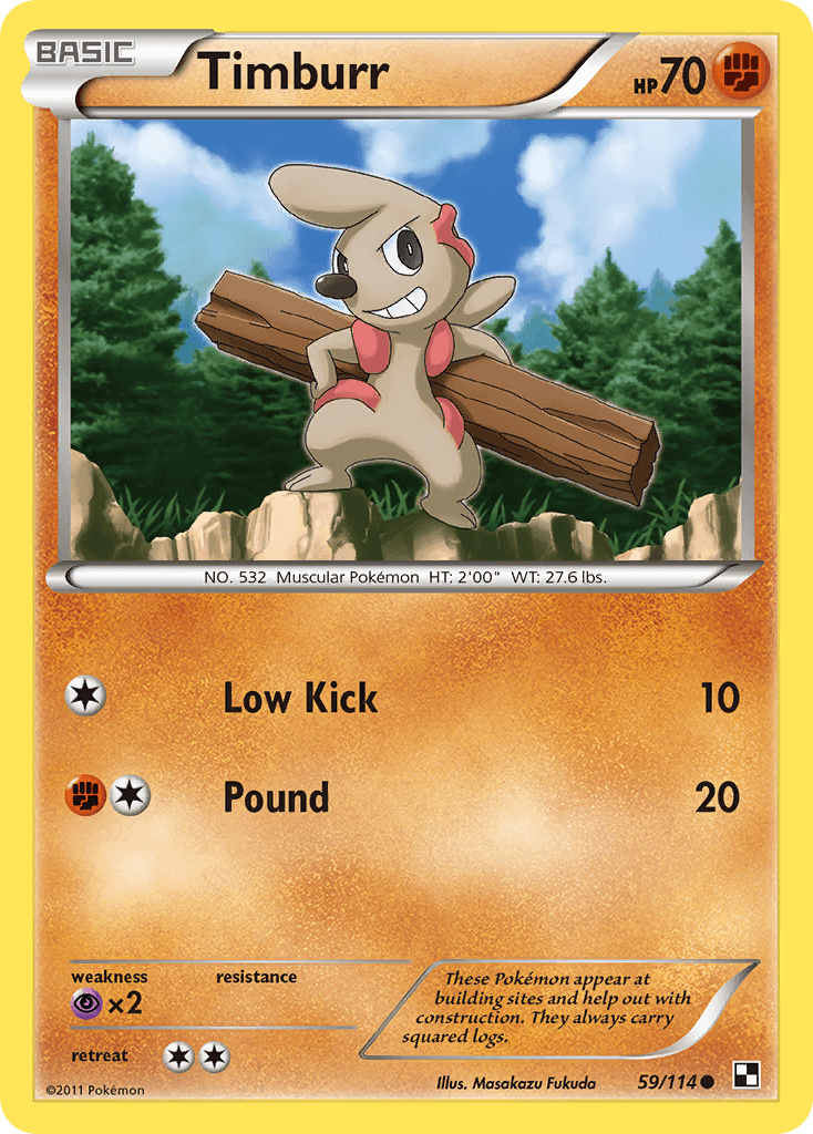 Timburr Pokémon card
