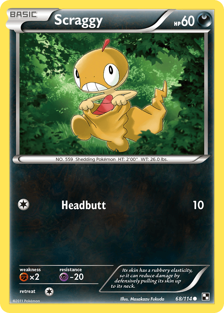Scraggy Pokémon card