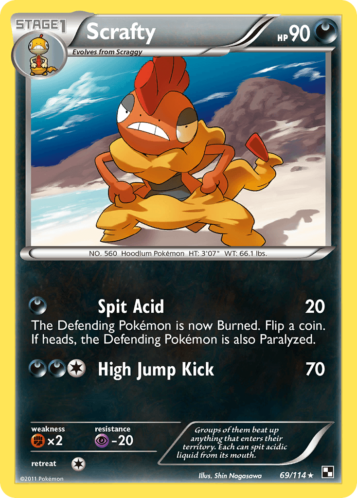 Scrafty Pokémon card
