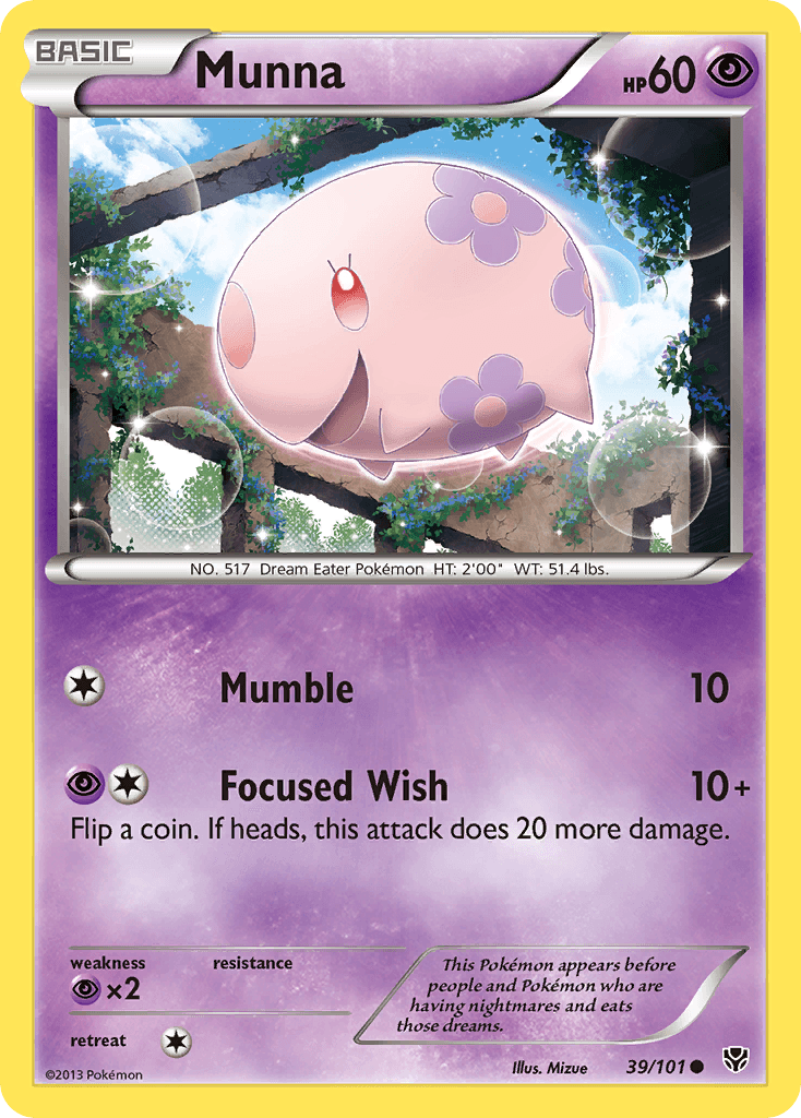 Munna Pokémon card