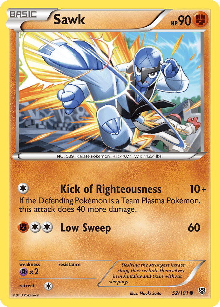 Sawk Pokémon card