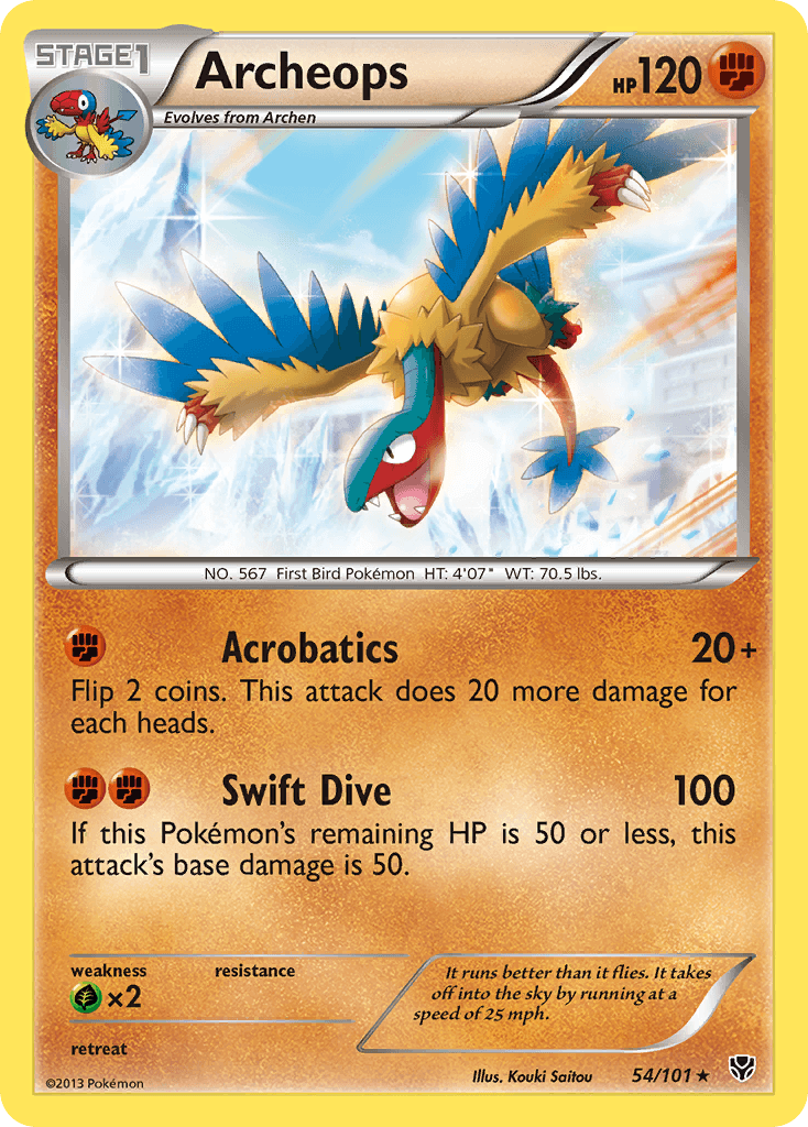 Archeops Pokémon card