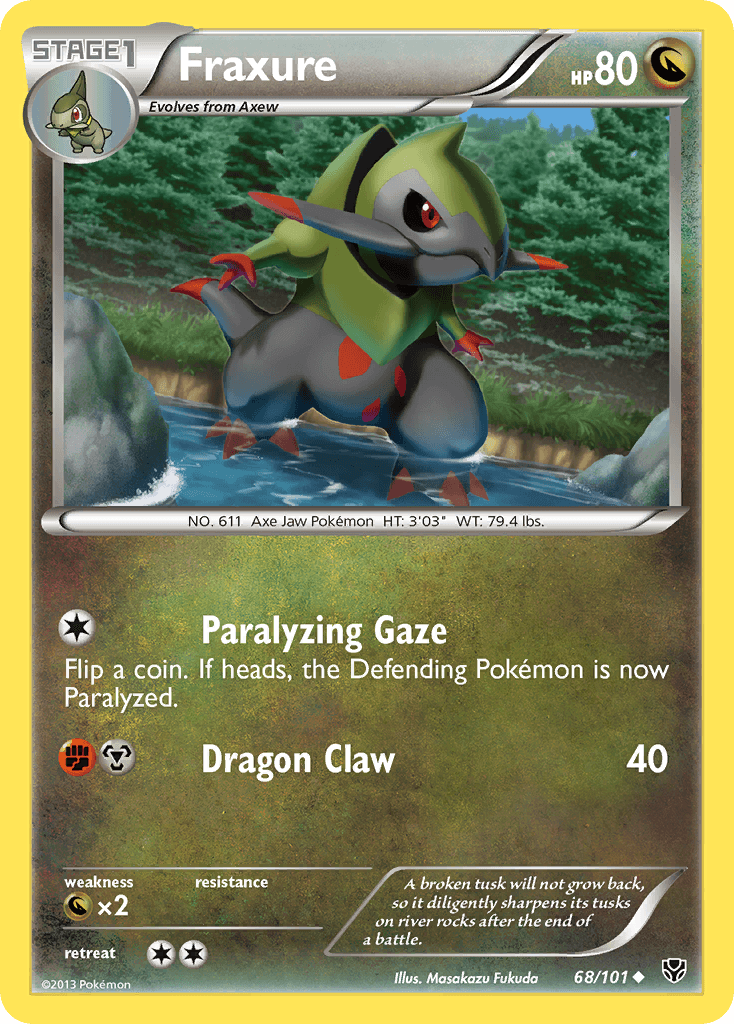 Fraxure Pokémon card
