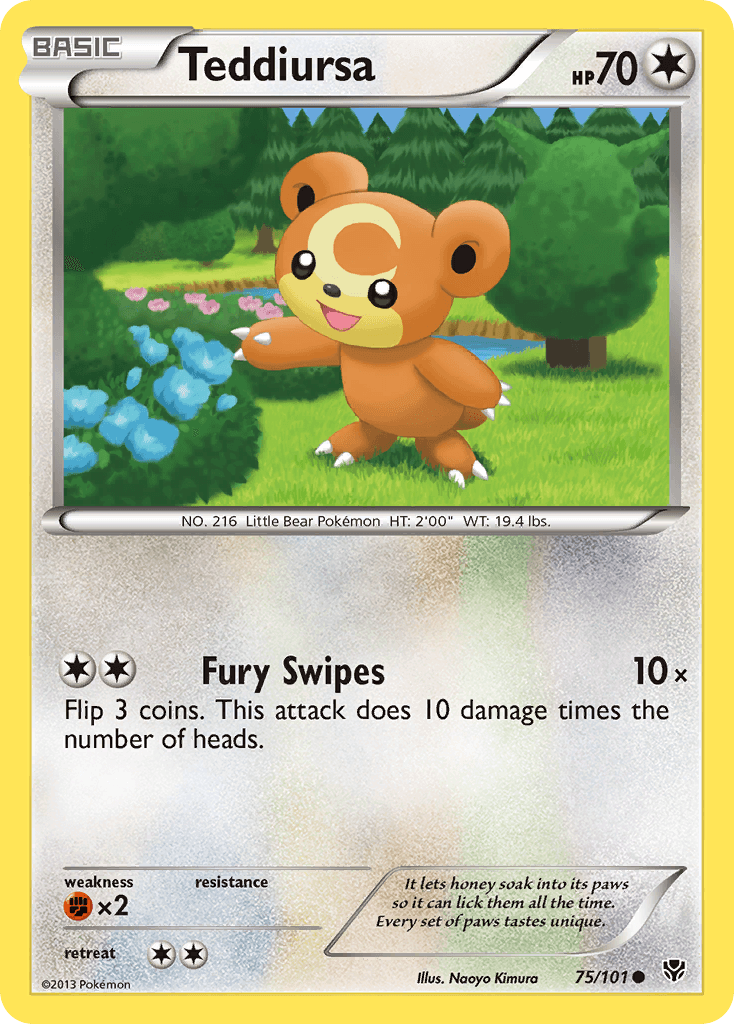 Teddiursa Pokémon card