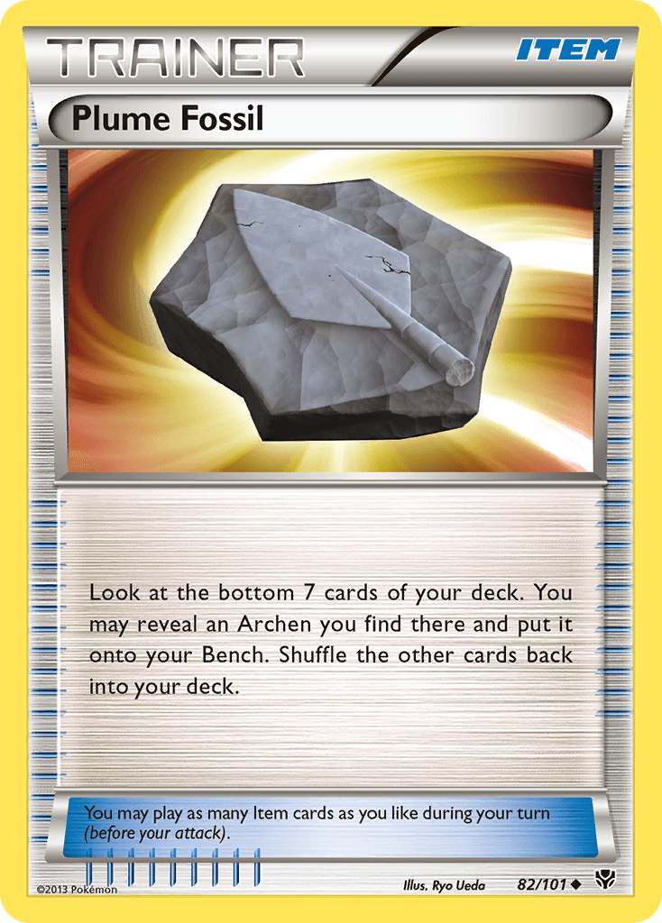 Plume Fossil Pokémon card