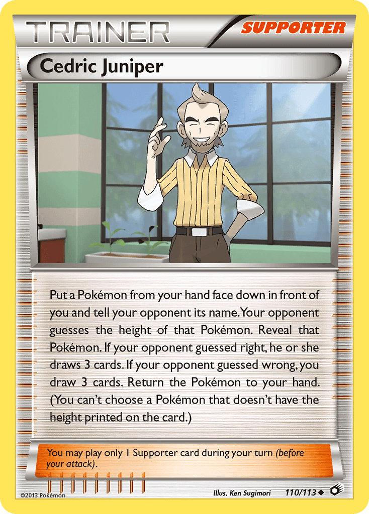 Cedric Juniper Pokémon card