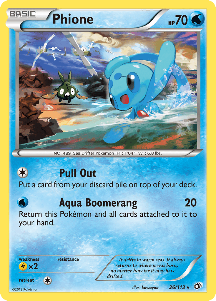 Phione Pokémon card