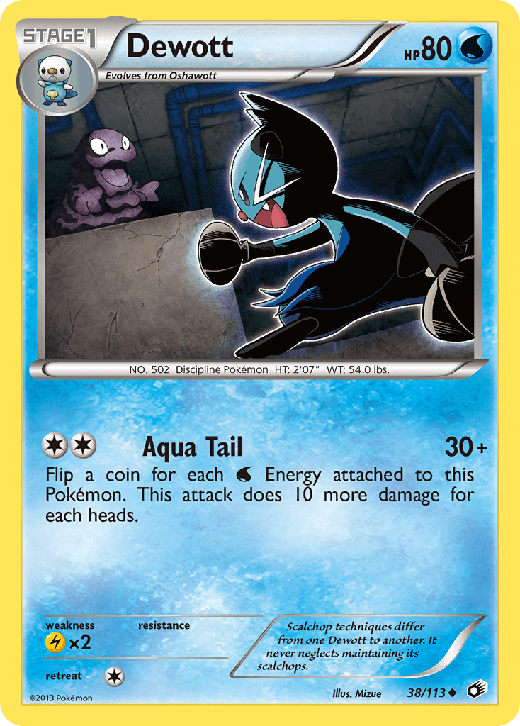 Dewott Pokémon card