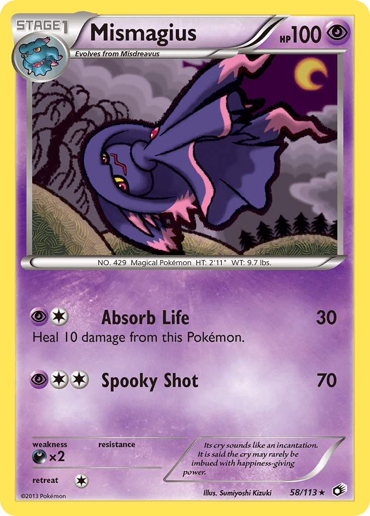 Mismagius Pokémon card