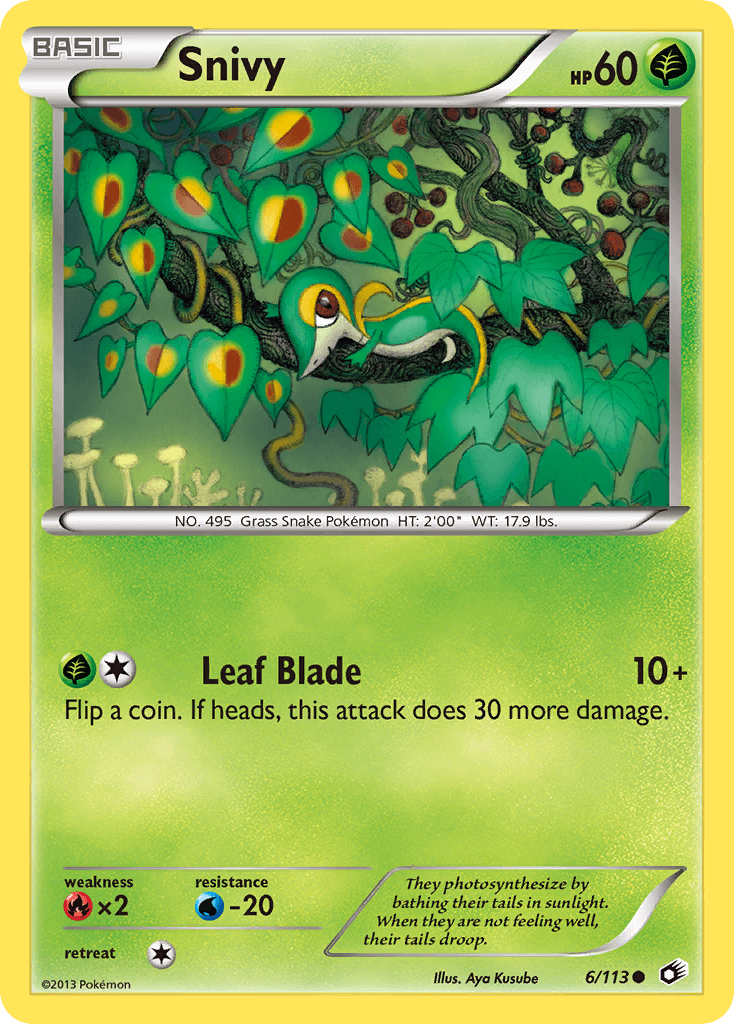 Snivy Pokémon card