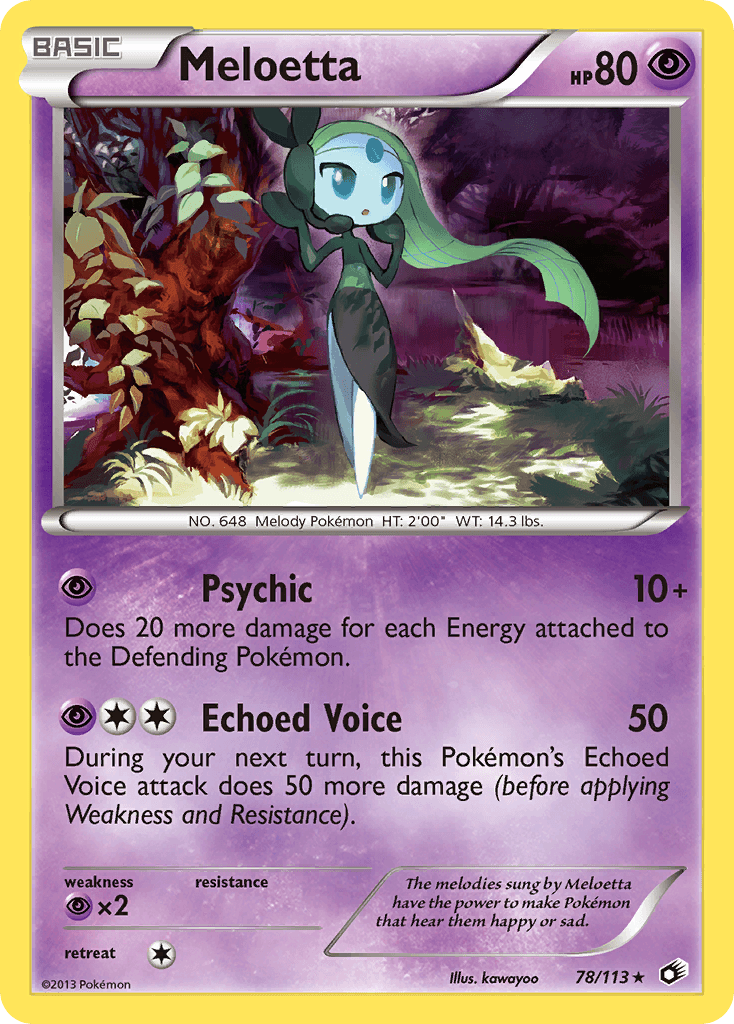 Meloetta Pokémon card