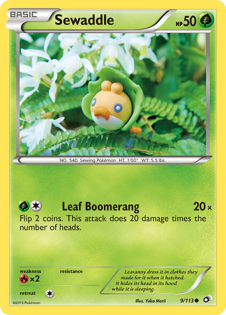 Sewaddle Pokémon card