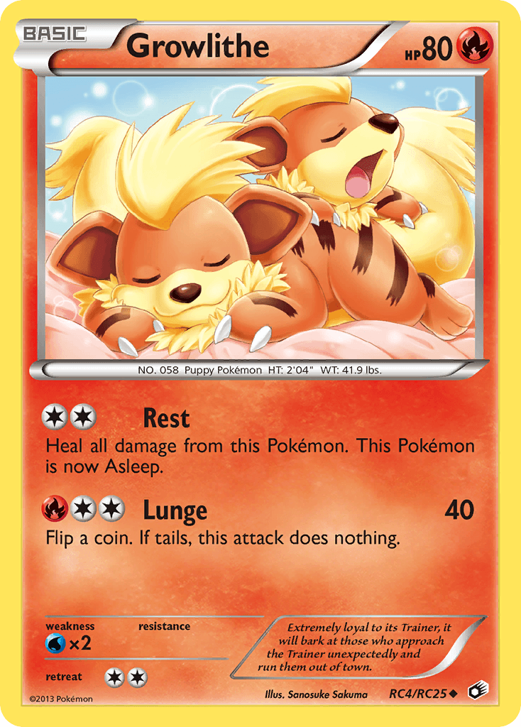 Growlithe Pokémon card