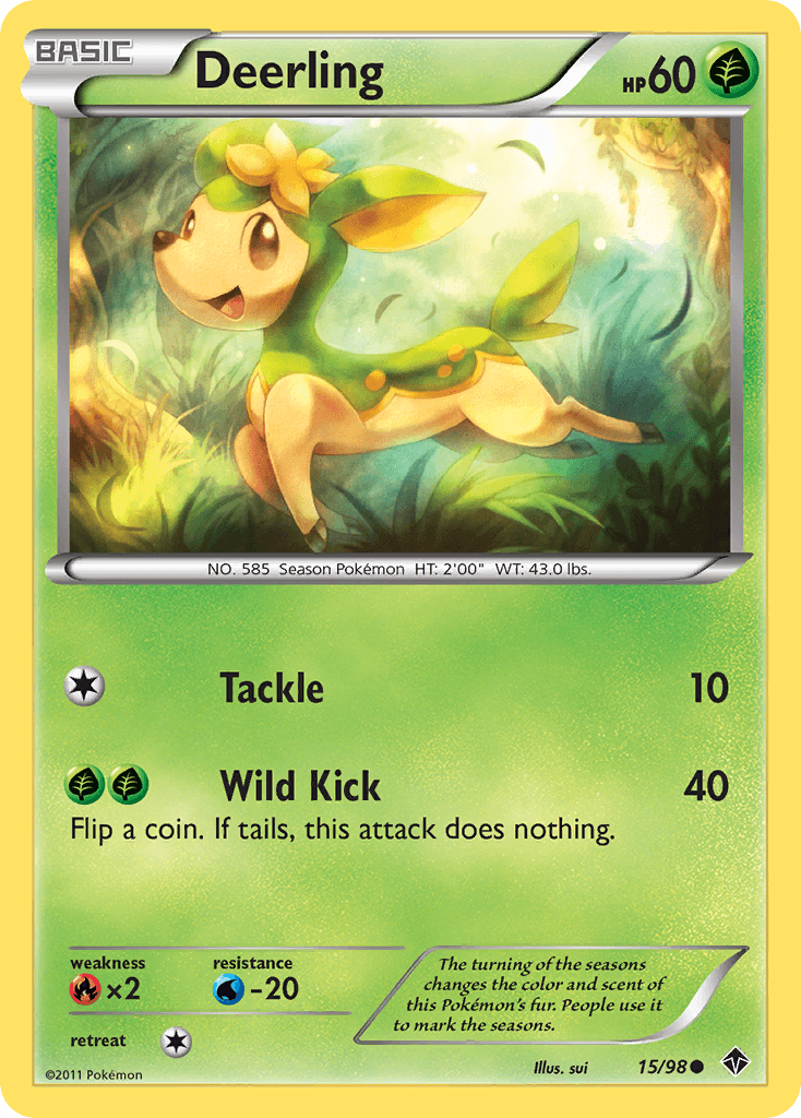 Deerling Pokémon card