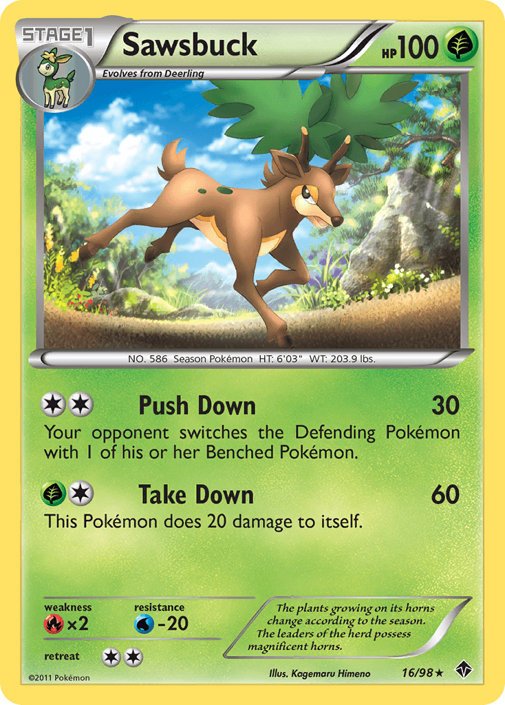 Sawsbuck Pokémon card