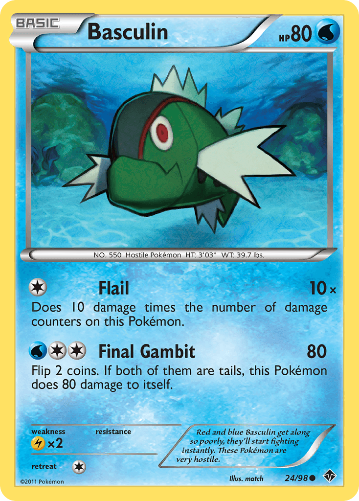 Basculin Pokémon card