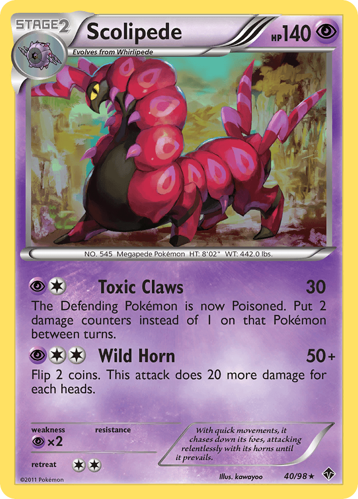Scolipede Pokémon card
