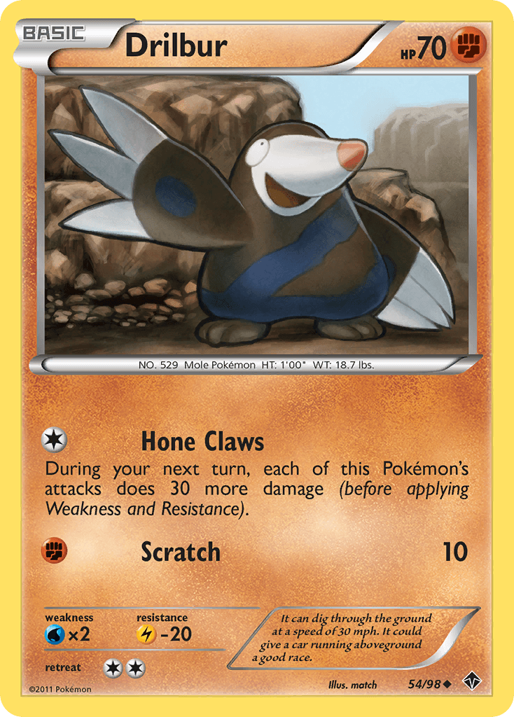 Drilbur Pokémon card