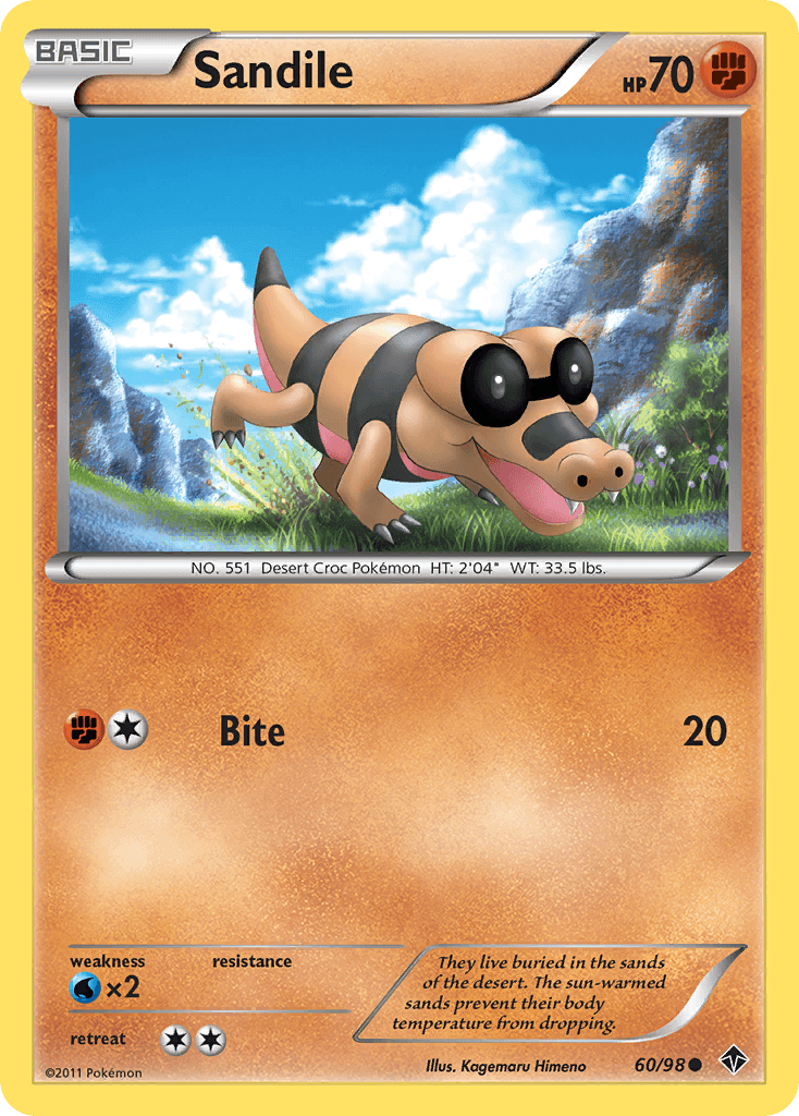 Sandile Pokémon card