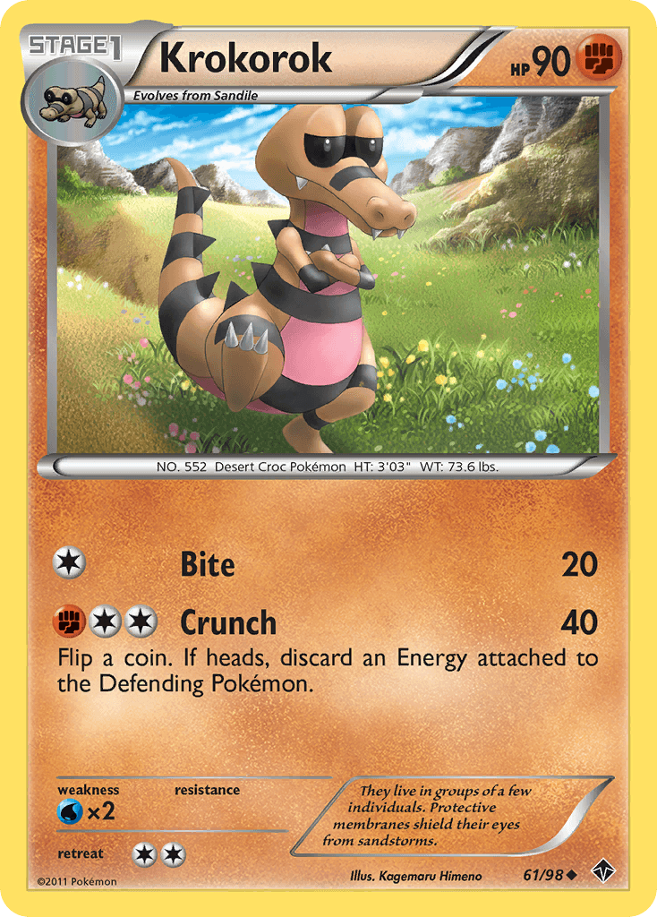 Krokorok Pokémon card