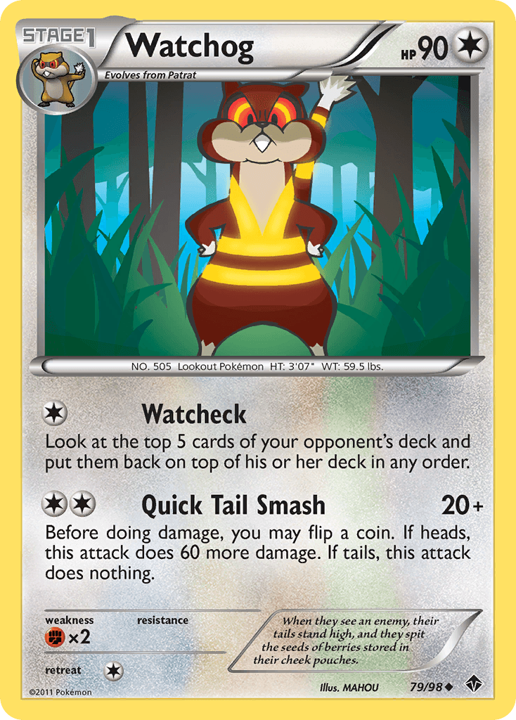 Watchog Pokémon card