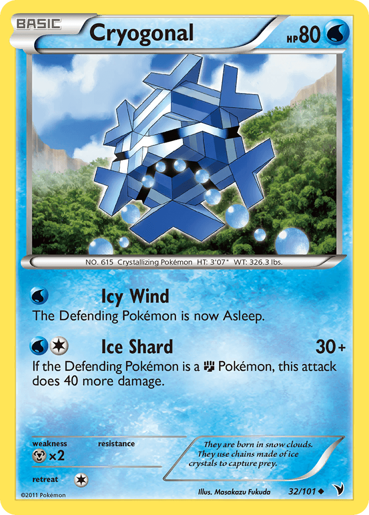 Cryogonal Pokémon card