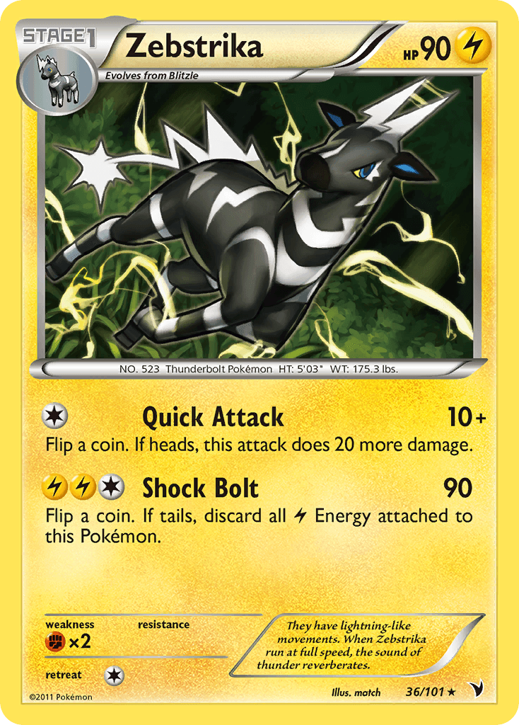 Zebstrika Pokémon card