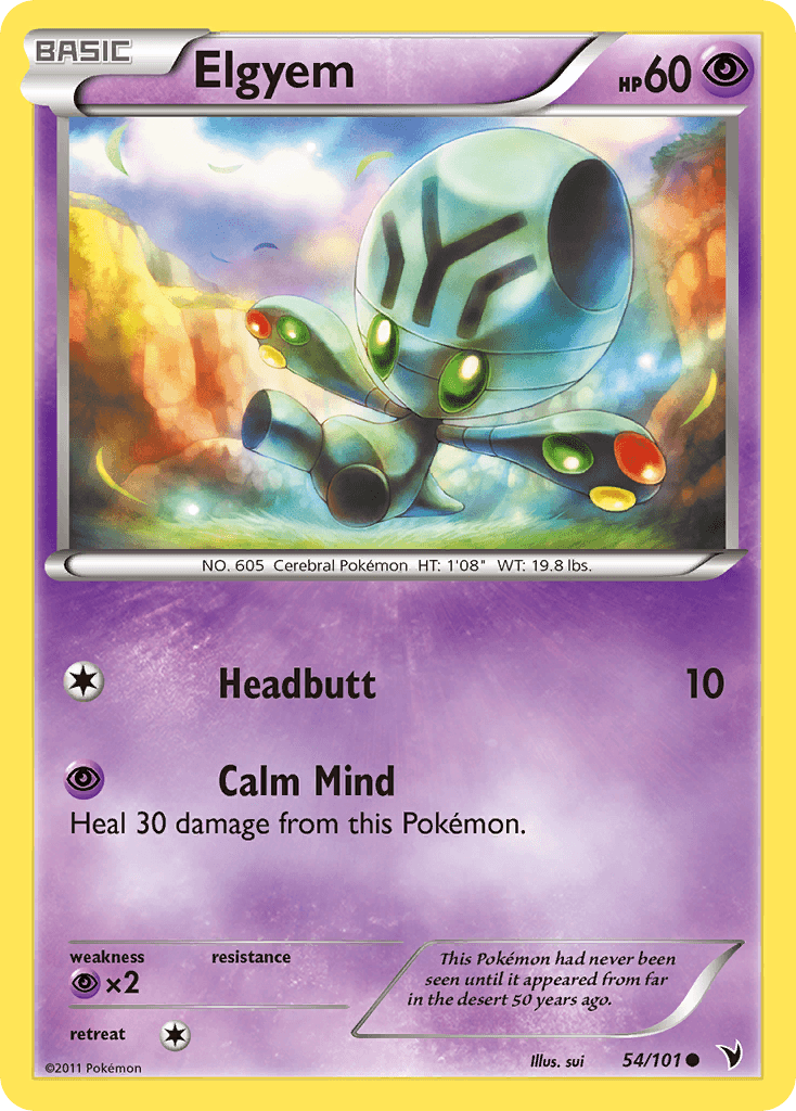 Elgyem Pokémon card