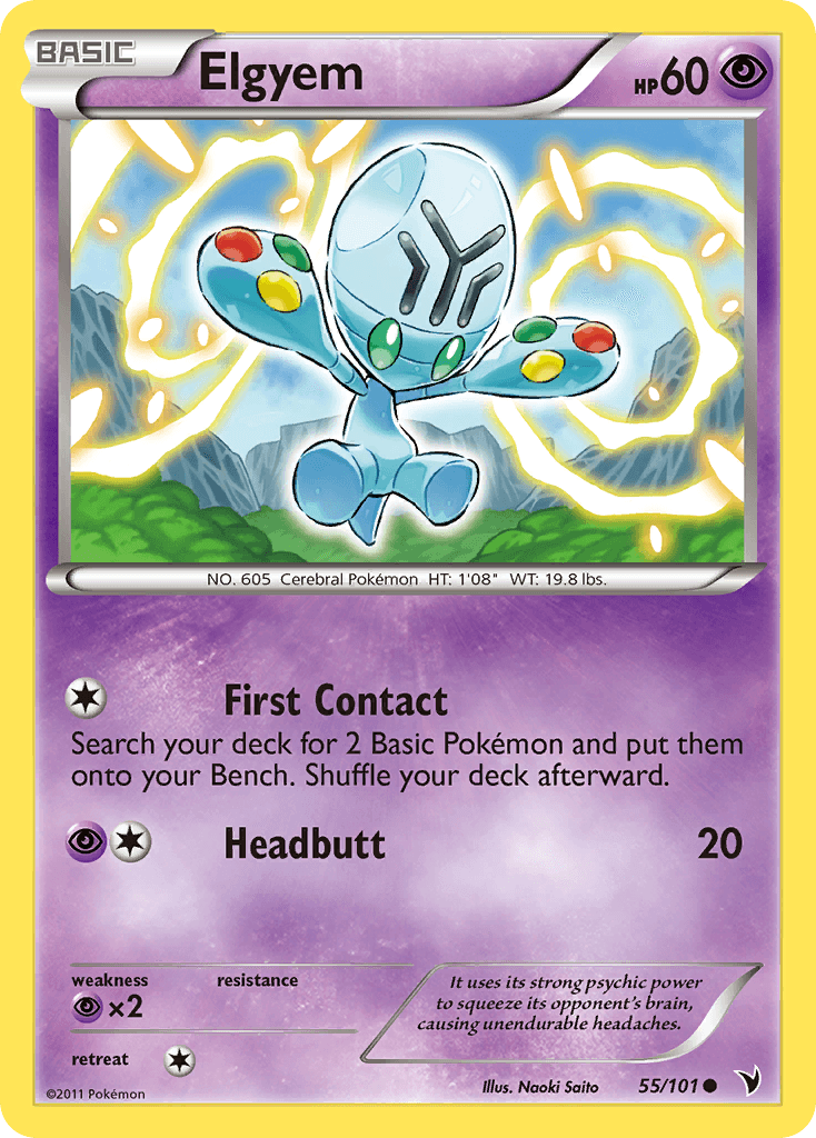 Elgyem Pokémon card