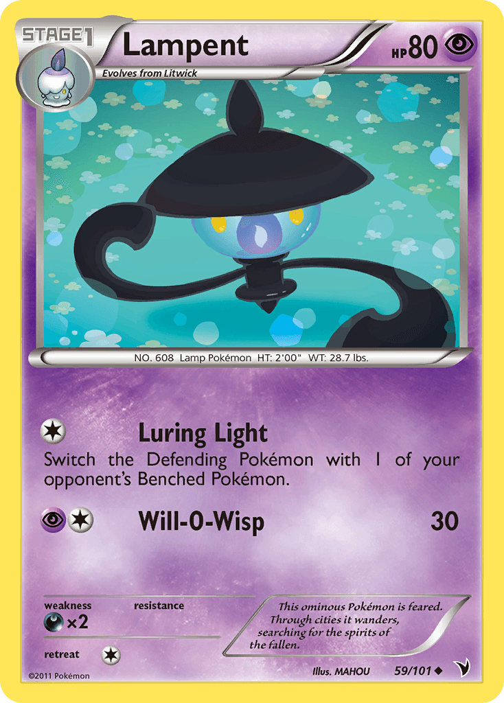 Lampent Pokémon card