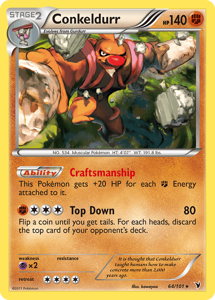Conkeldurr Pokémon card