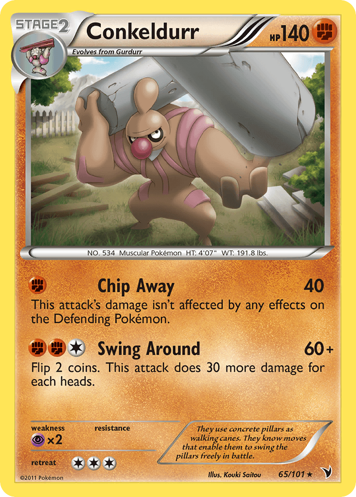 Conkeldurr Pokémon card