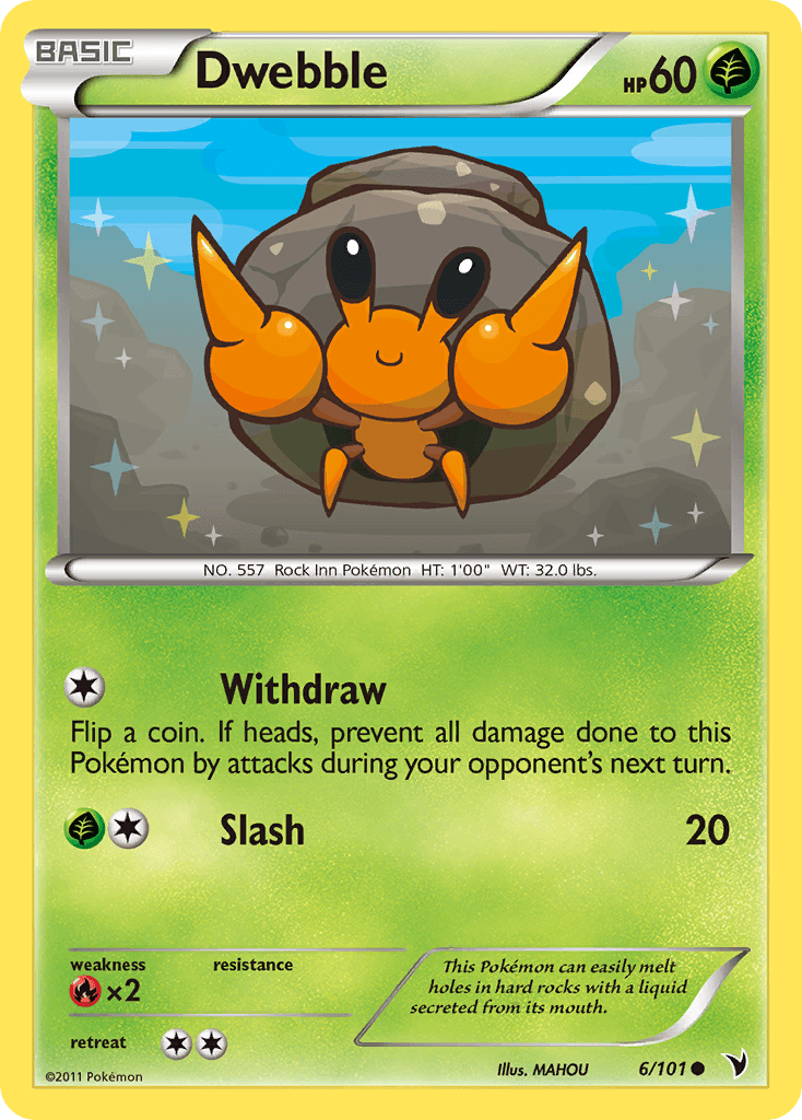 Dwebble Pokémon card