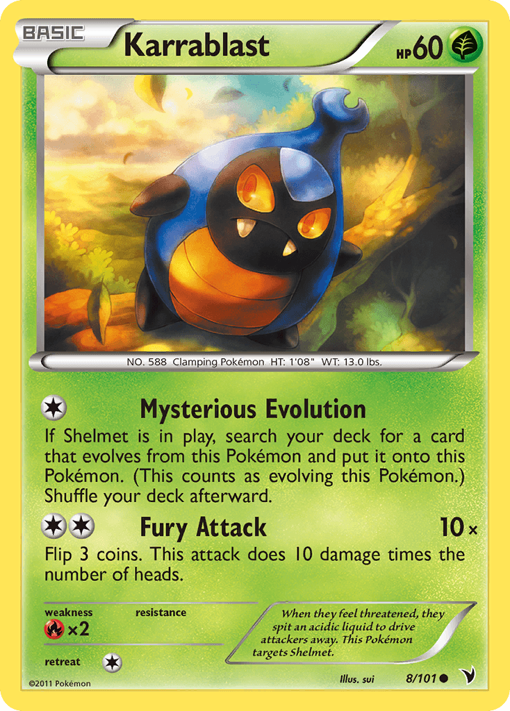 Karrablast Pokémon card