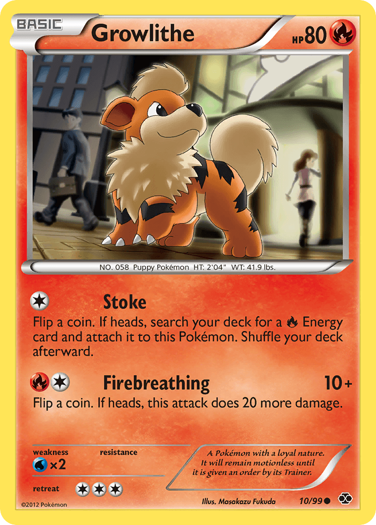 Growlithe Pokémon card