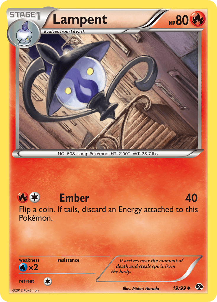 Lampent Pokémon card