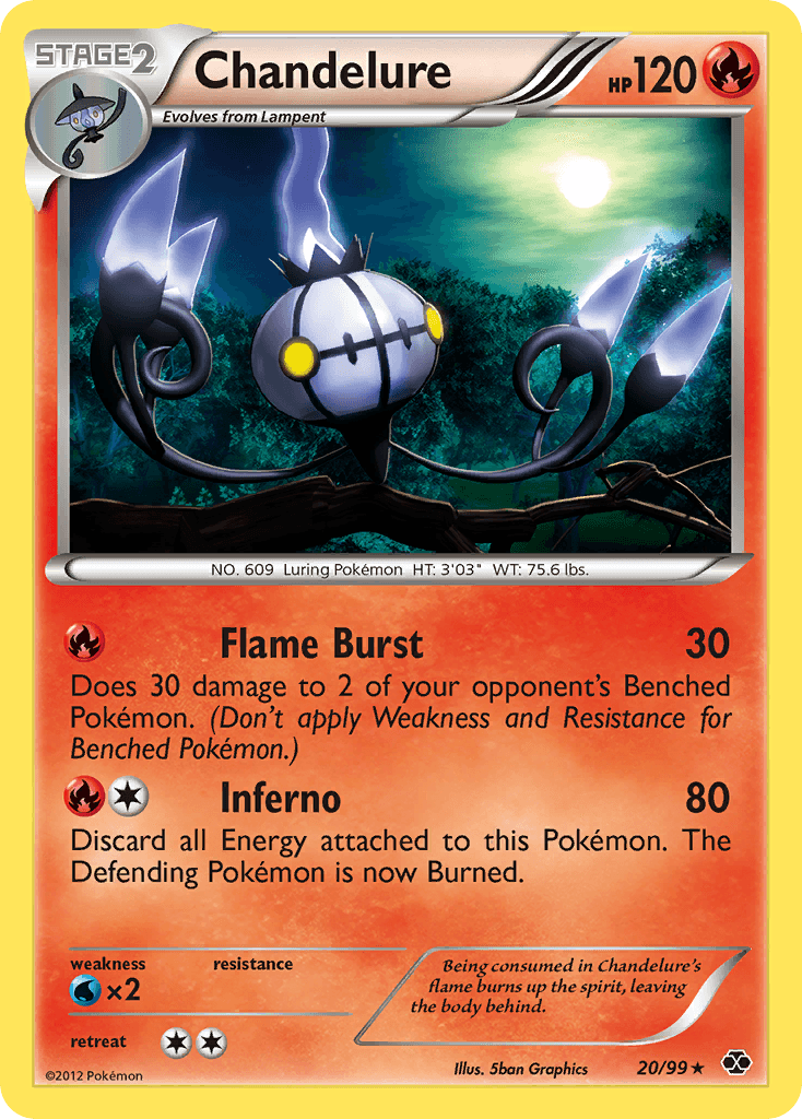 Chandelure Pokémon card