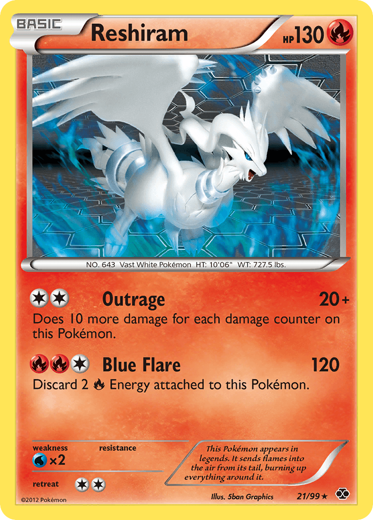 Reshiram Pokémon card