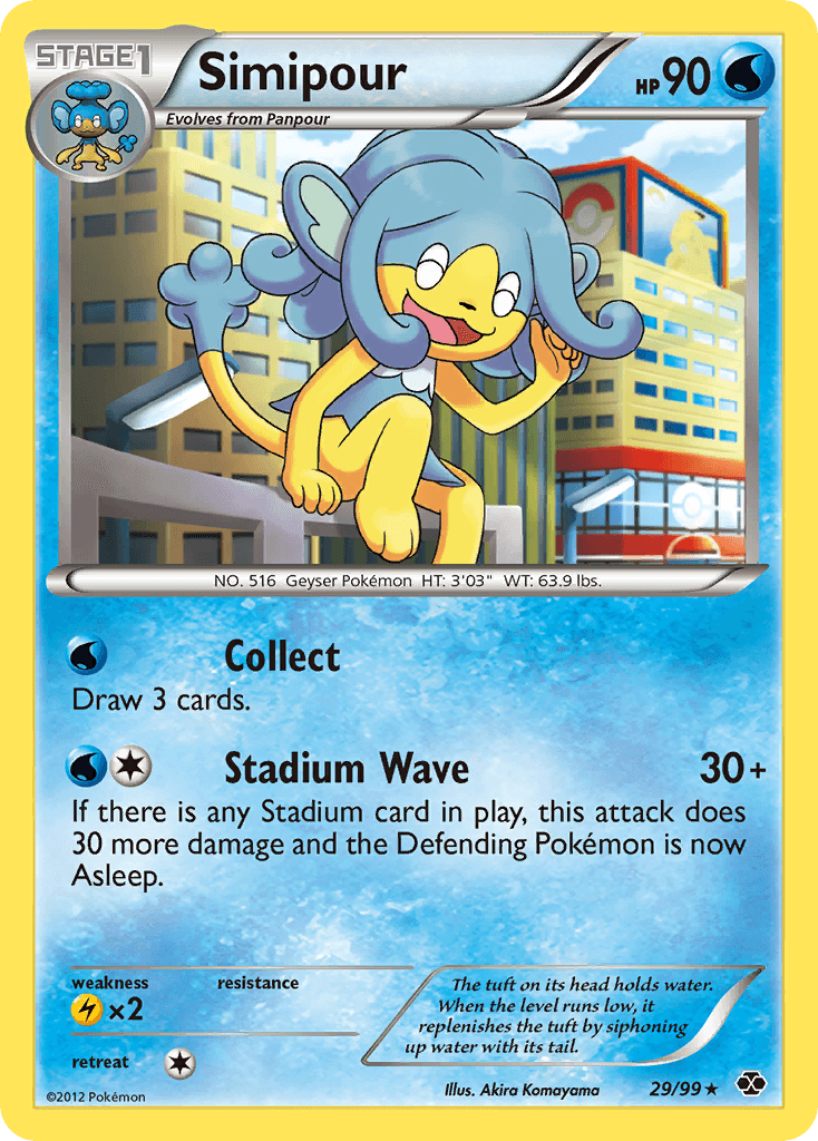 Simipour Pokémon card