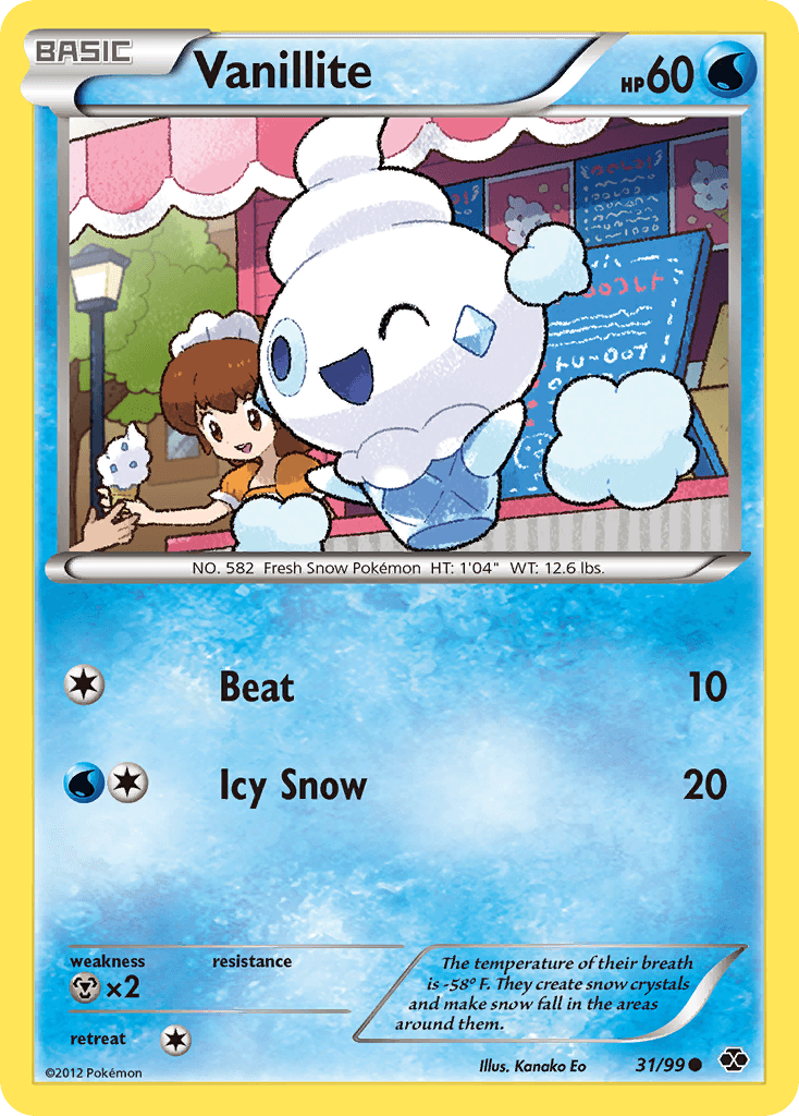 Vanillite Pokémon card
