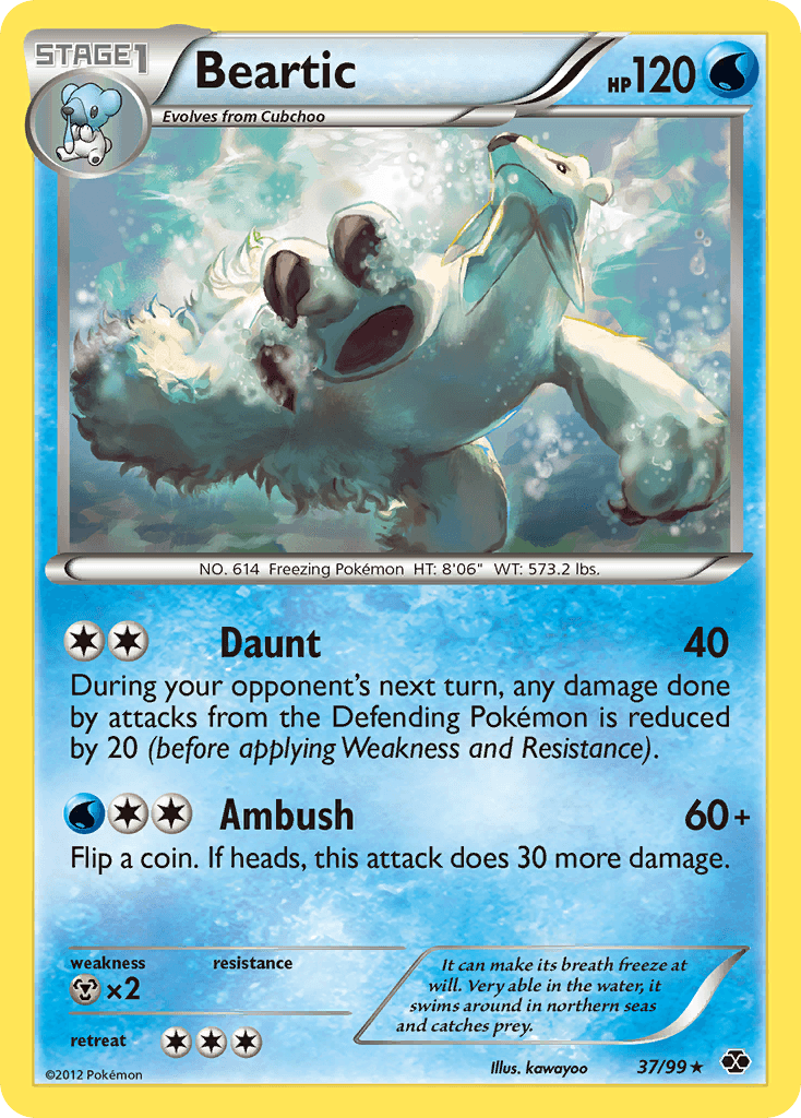 Beartic Pokémon card