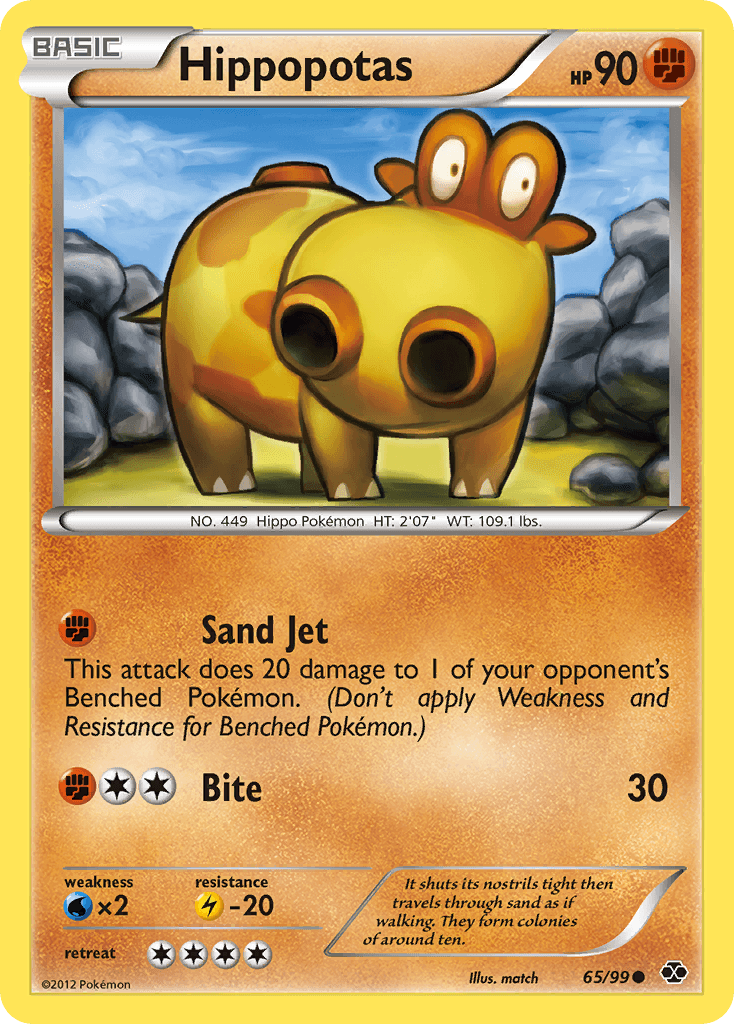 Hippopotas Pokémon card