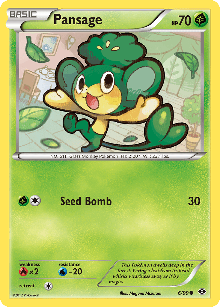Pansage Pokémon card