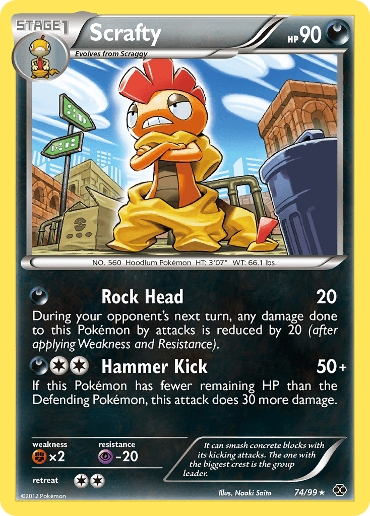 Scrafty Pokémon card