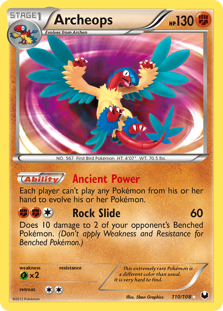 Archeops Pokémon card