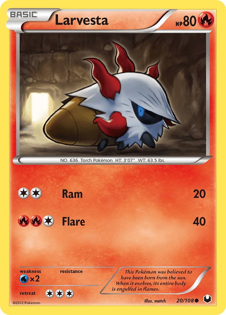 Larvesta Pokémon card
