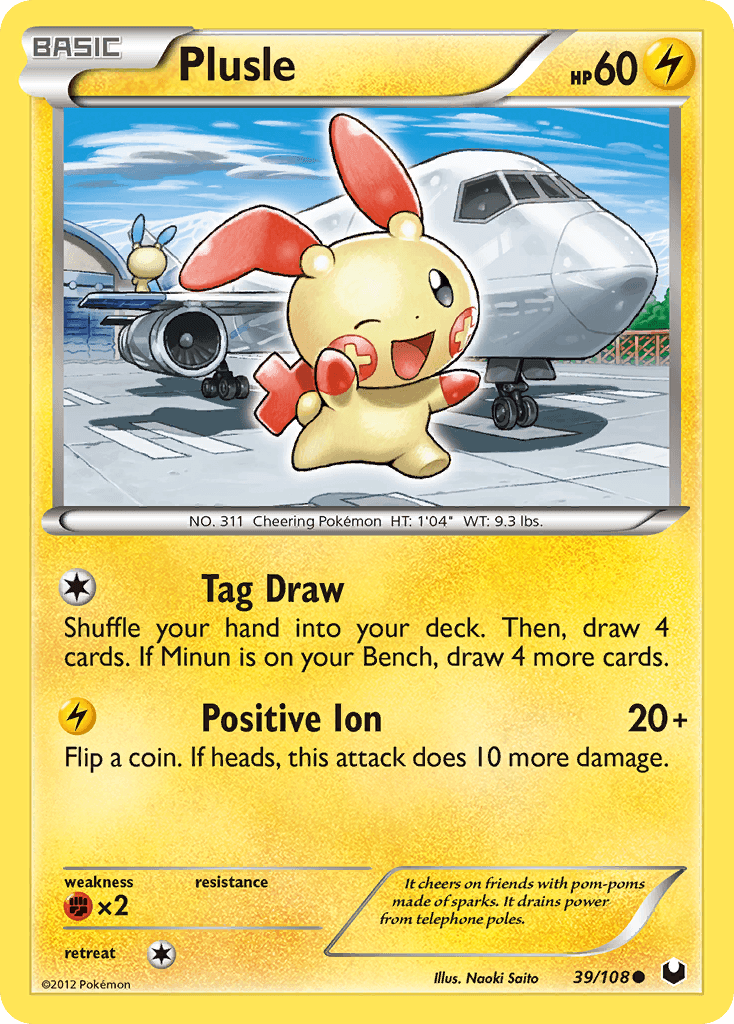 Plusle Pokémon card